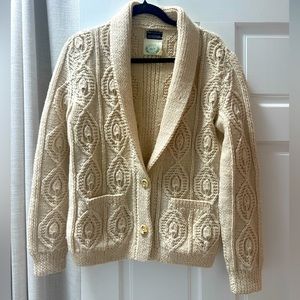 Perfect, handmade in England, vintage fisherman cardigan size Medium.